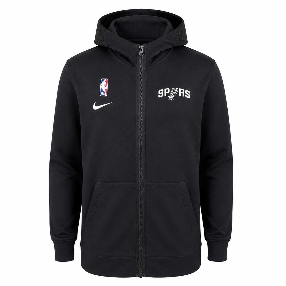 Nike San Antonio Spurs Hoodie Mens M Black Dri Fit Full Zip NBA Tagged Youth XL
